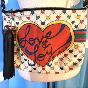 Brighton Love and Joy crossbody purse bag.  Heart, tassel